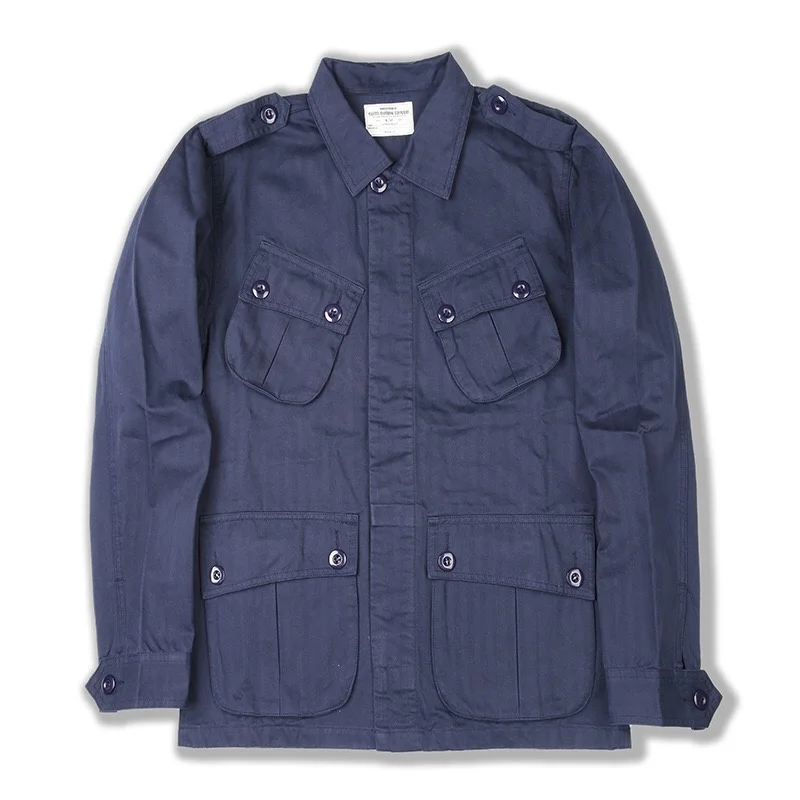 

Tropical Men's Jungle Combat Jacket Multi-pockets M-65 Herringbone Tactical Military Uniform Autumn Half Season Essential