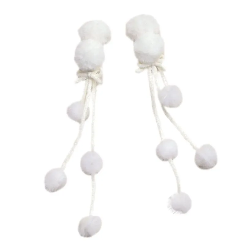 

Lolita Tassel Pom Pom Trim Lolita Girl Hair Pin Girl Double Ponytail Hair Accessories Gifts For Her 1pair High Quality New