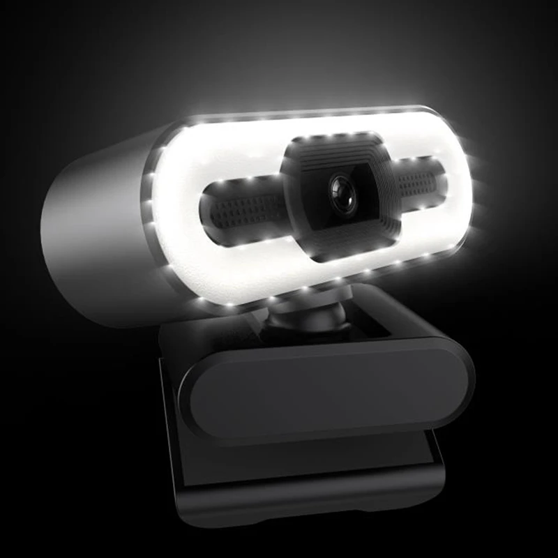 

USB Web Camera with LED Ring Light 3 Colors Beautification Light 1080P Web Camera for PC Mac Laptop Desktop