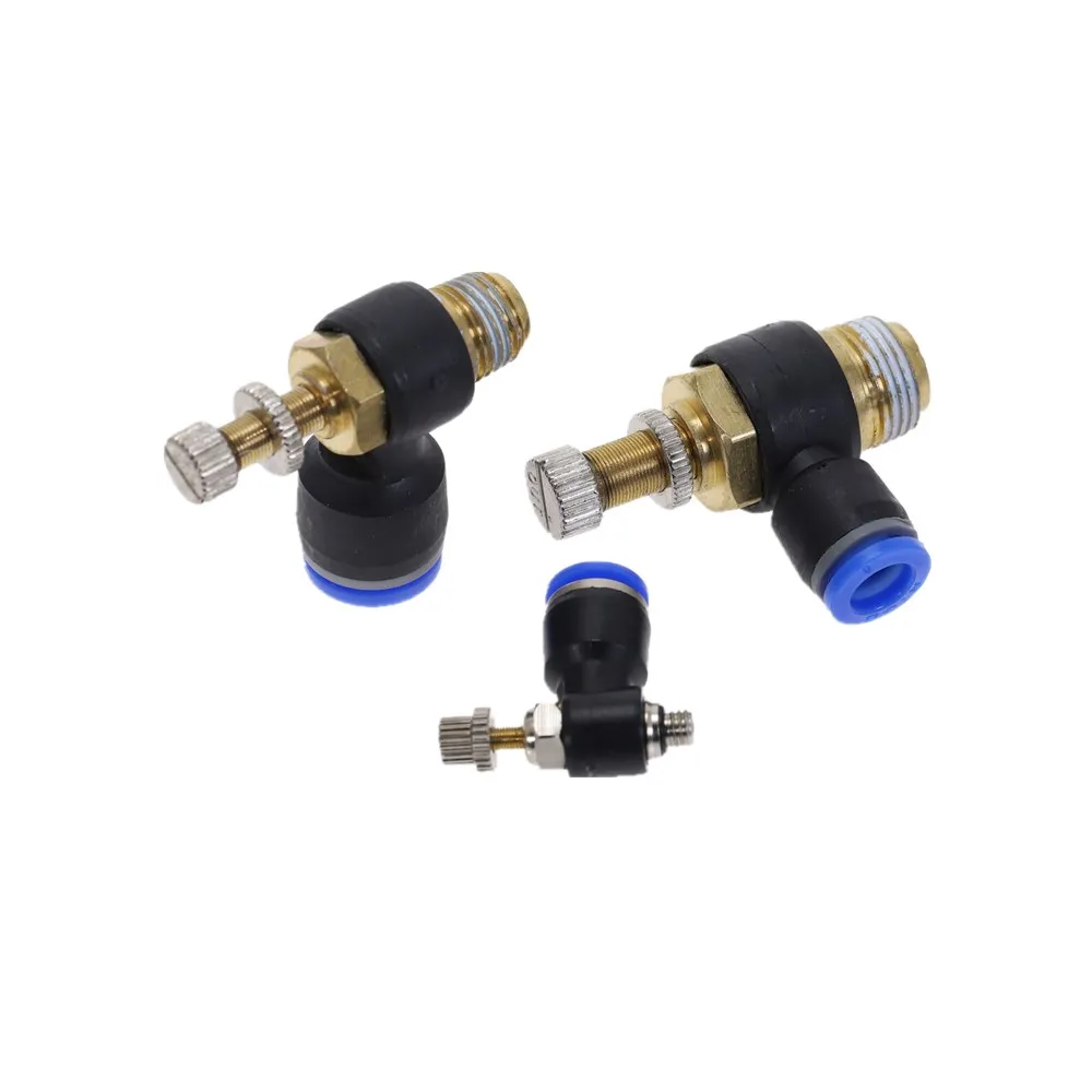 5 шт. пневматический регулятор скорости быстроразъемный регулирующий клапан SL4 6 8