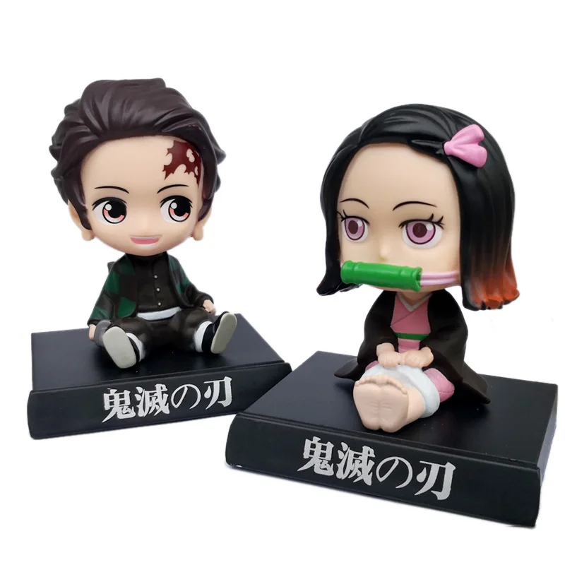 

Demon Slayer Agatsuma Zenitsu Kamado Tanjirou Nezuko Action Doll Anime Characters Figure Collectible Model Toy Car Ornaments