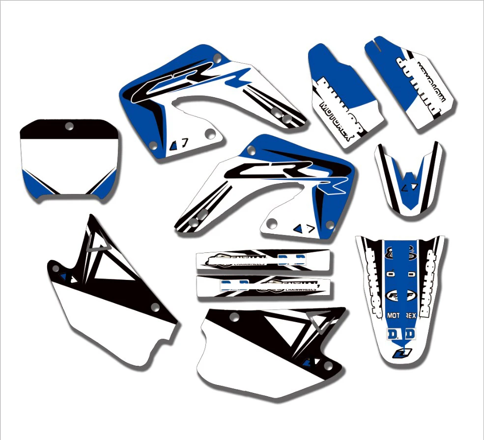 Мотоциклетные графические наклейки для Honda CR125 CR125R CR250 CR250R 2000 2001 CR 125 250 125R 250R с индивидуальным номером