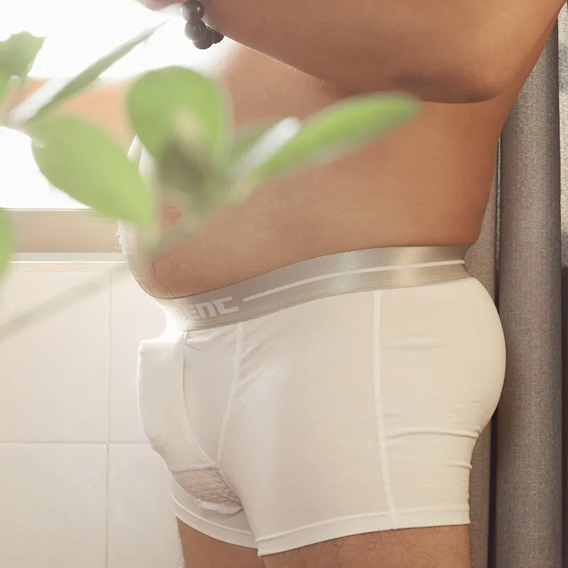 4PCS/LOT New Male Modal Underwear Men's Sexy Boxers U Bag Underpants Shorts White/Black/Dark Blue/Gray/Red L XL XXL 3XL 4XL 5XL