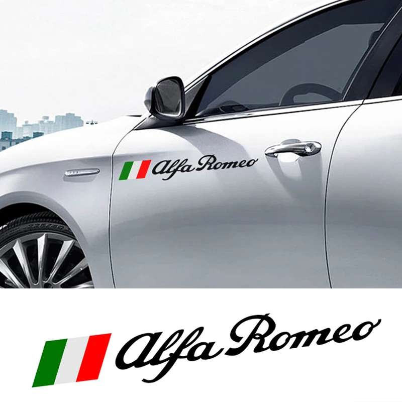 Боковые наклейки на двери спортивного автомобиля 2 шт. 60 см для Alfa Romeo Giulia Giulietta 159