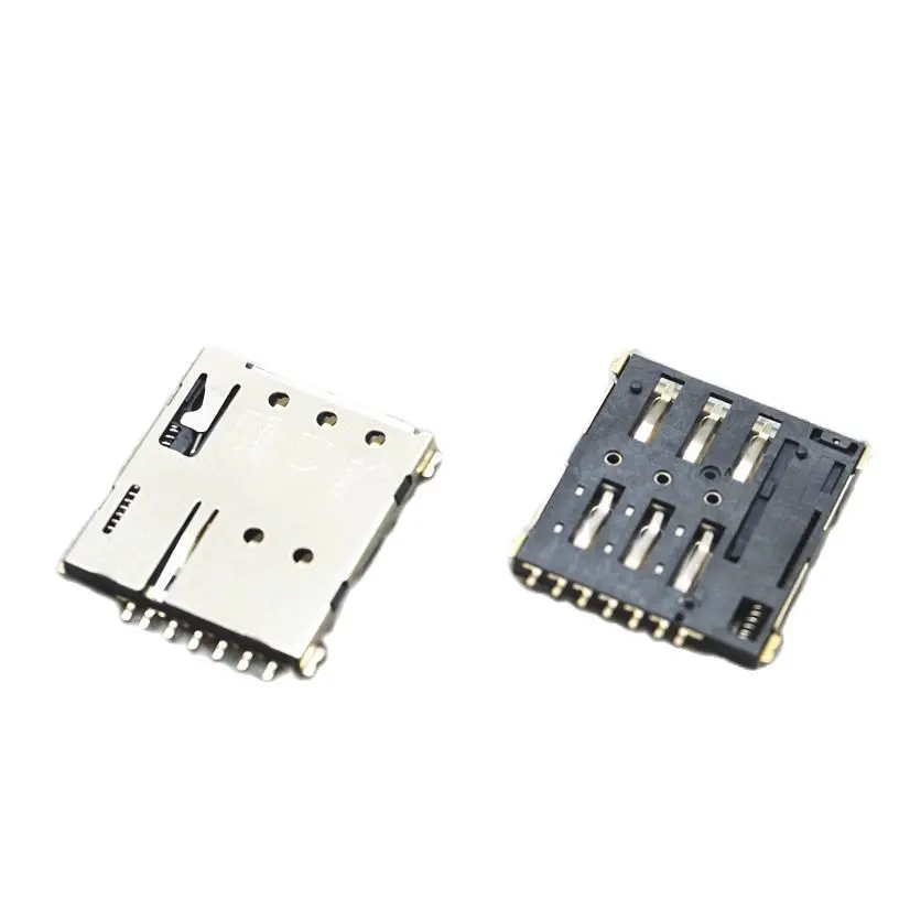 100 шт. Nano-SIM держатель для карт двойной двухтактной Тип 7PIN мини гнезда сим-карты Nano