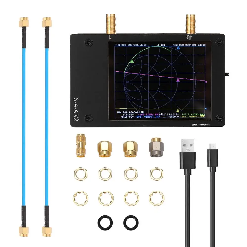 

3G Vector Network Analyzer S-A-A-2 NanoVNA V2 Antenna Analyzer Shortwave HF VHF UHF with Housing
