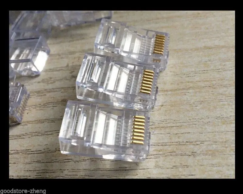 100 шт./лот AMP Высокое качество Кристалл CAT5e RJ45 разъем сетевой разъем