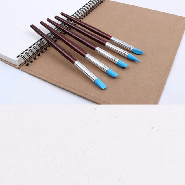 5pcs Rubber Silicon Tip Paint Brushes for Watercolor Oil Painting Shaping  Carving Tool Sculpture Clay Tools - AliExpress