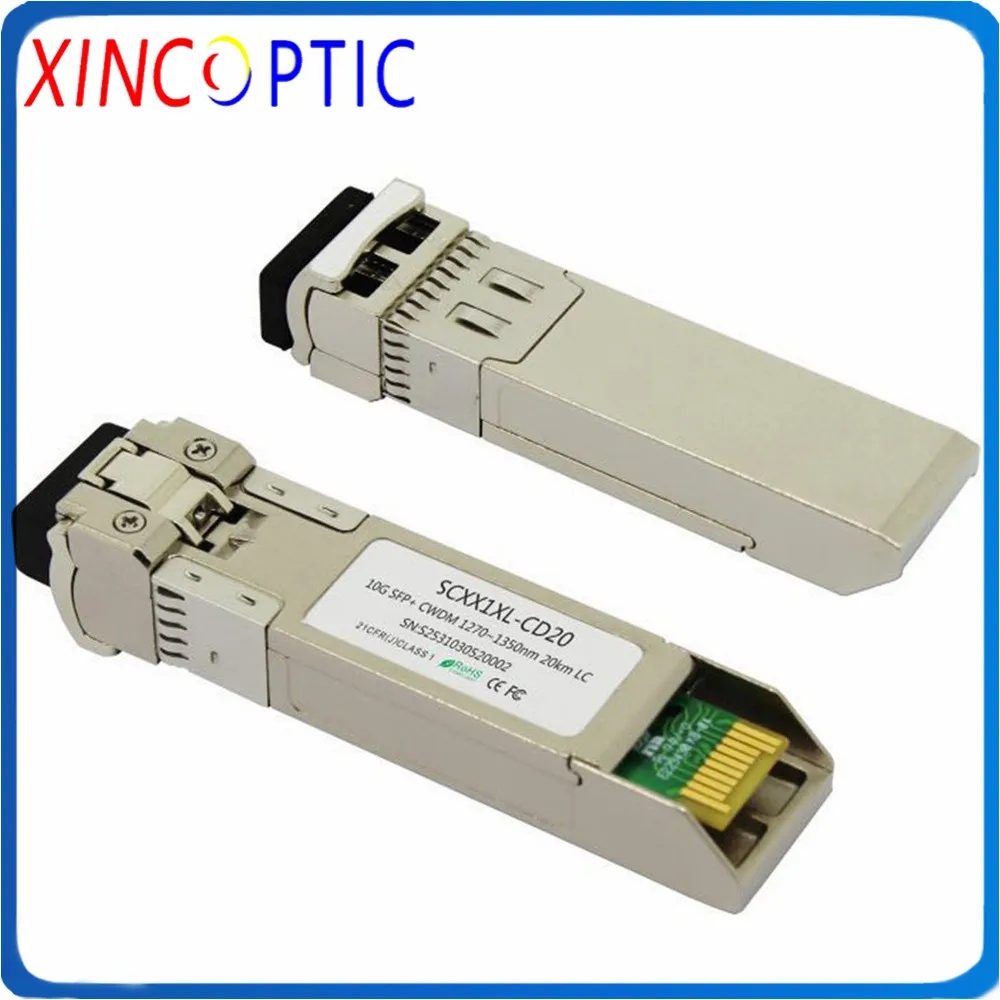 10G 20Km 1270-1330nm SFP + CWDM оптический приемопередатчик 1270nm 1290nm 1310nm 1330nm LC дуплекс 20 дБ DFB PIN