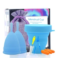 spequix feminine hygiene silicone menstrual cup medical silicone menstrual cups 2pcs set with sterilizer cup dropshipping