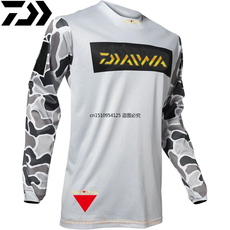 

2021 трикотажная рубашка DAIWA, одежда для велоспорта и рыбалки, дышащая Солнцезащитная рубашка, быстросохнущая рубашка UPF 50 +, рыболовные рубашк...