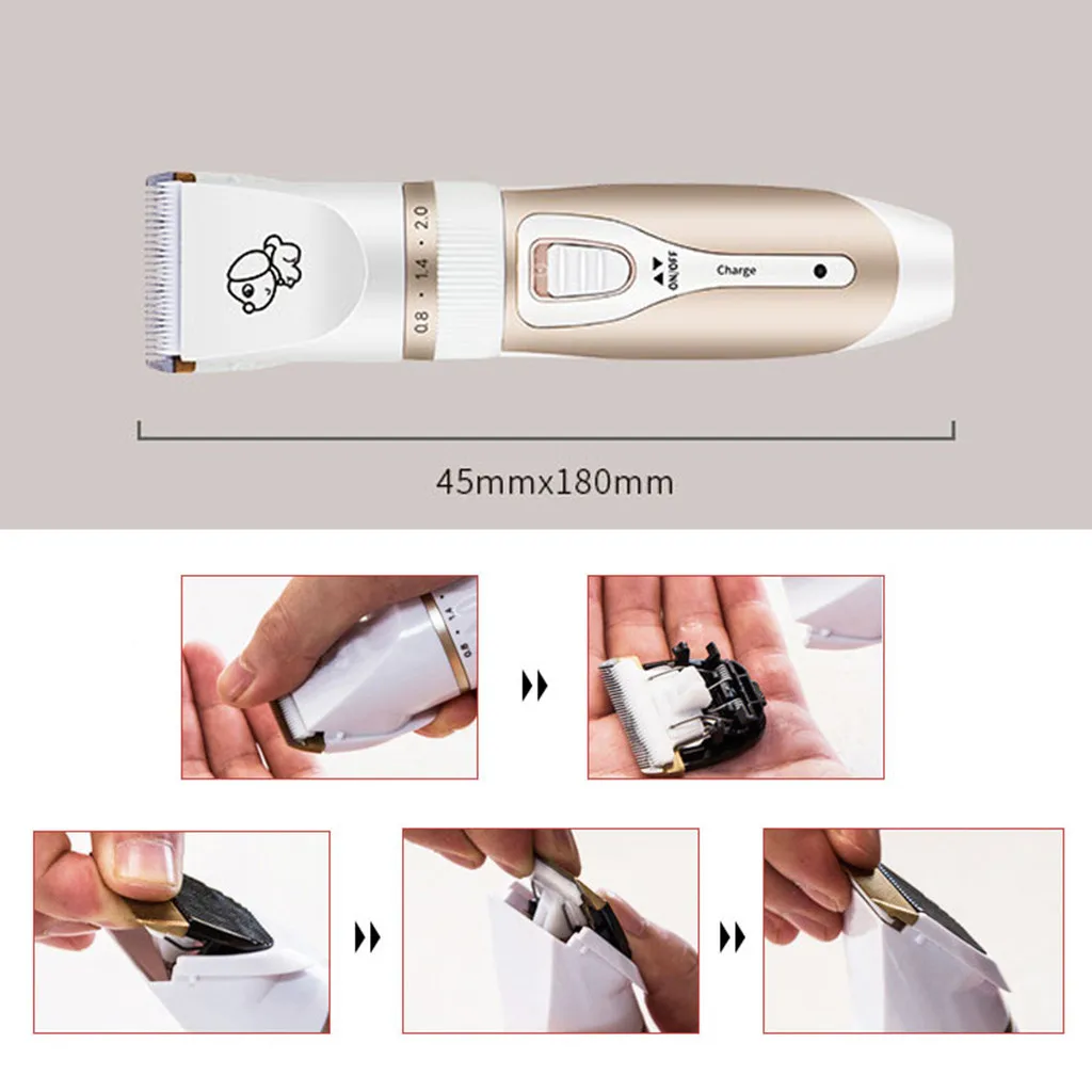 Машинка для стрижки волос Бритва домашних животных с низким уровнем шума