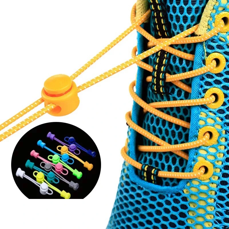 Фото Safety Elastic Shoelaces Round High quality Spring Lock Lazy Lace can free Adjust Take a walk Sports No Tie Shoelace 1 pair Обувь Safety Elastic Shoelaces Round High quality Spring Lock Lazy Lace can free Adjust Take a walk Sports No Tie Shoelace 1 pair Обувь