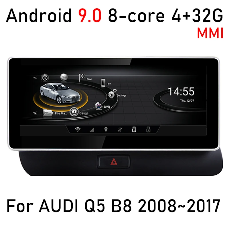 

Android 9.0 8 core 4+32G For AUDI Q5 B8 2008~2017 Car multimedia Player Navigation GPS radio MMI 2G 3G RMC