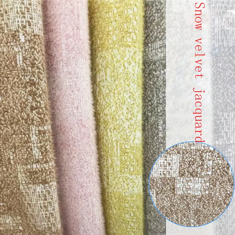 Шенилл Зима Бархат Ткань свитер пальто Снег бархатный жаккардовый тканевое