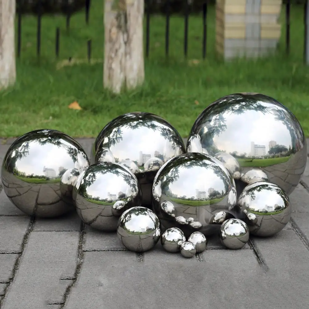 

19mm~300mm High Gloss Glitter Stainless Steel Ball Sphere Mirror Hollow Ball For Home Garden Decoration Supplies Ornament