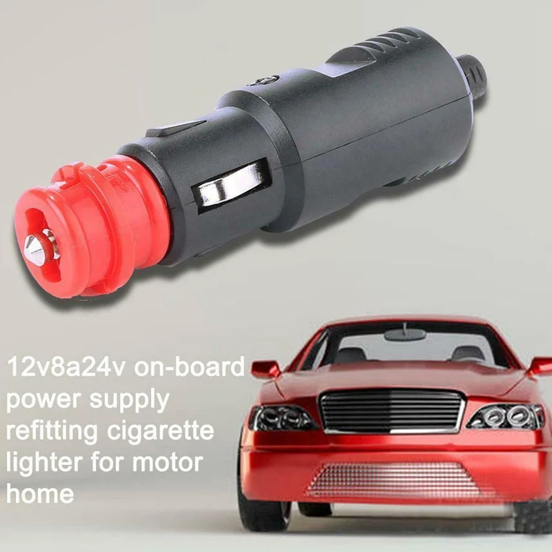 

Universal 12V-24V Car Cigarette Lighter Power Connection Socket Cigaret Adaptor Male Plug Dropsipping