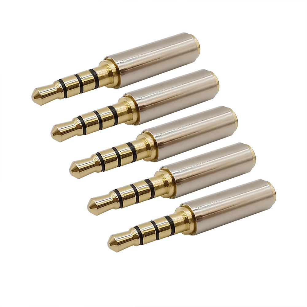 5 шт. 2 мм Женский до 3 Мужской 4Pin стерео гнездо Аудио Разъема штекера TRRS видео