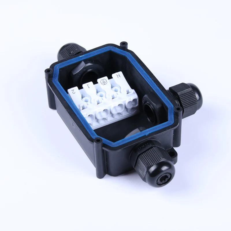 IP68 черный водонепроницаемый пластиковый открытый кабельный соединитель сальник