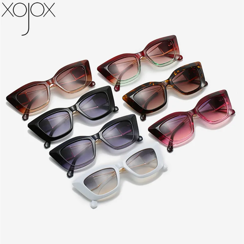 

XojoX Big Frame Vintage Fashion Cat Eye Sunglasses Women Trend Oversized Leopard Gradient Sun Glasses Outdoor Driving UV400