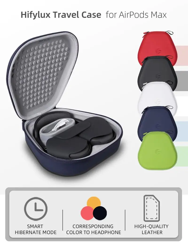 

Bluetooth футляр для наушников для AirPods Max сумка для хранения наушников противоударный прикрепляющийся к пылезащитный чехол Чехол для гарнитуры...