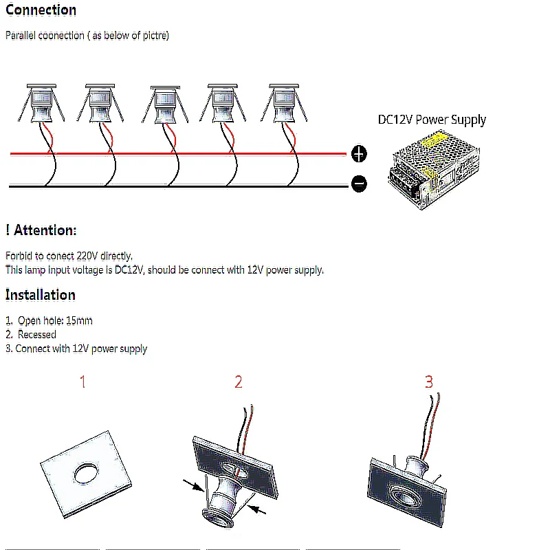 Luzes embutidas de LED