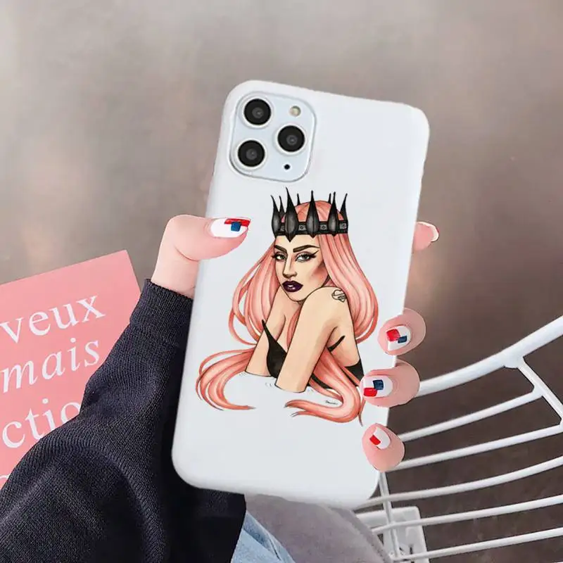 

lady gaga chromatica Phone Case Candy Color for iPhone 6 7 8 11 12 s mini pro X XS XR MAX Plus