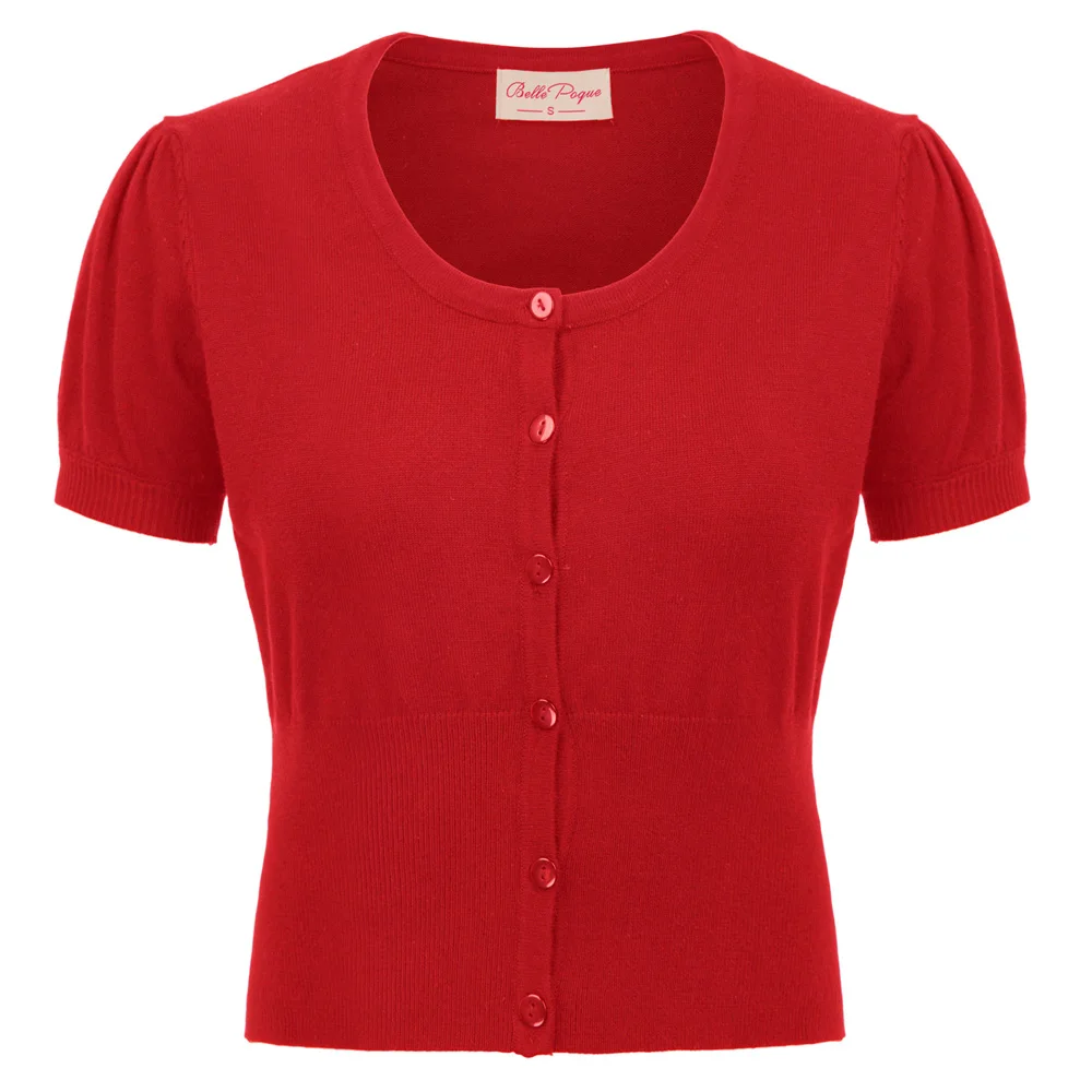 Belle Poque женское летнее пальто с коротким рукавом u образным вырезом и пуговицами