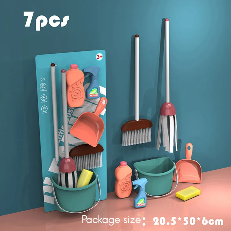 

Kids Cleaning Toys Children Cleaning Home Set Training Cleaning Tool Set Pretend Play House Gifts Boys Girls Toys