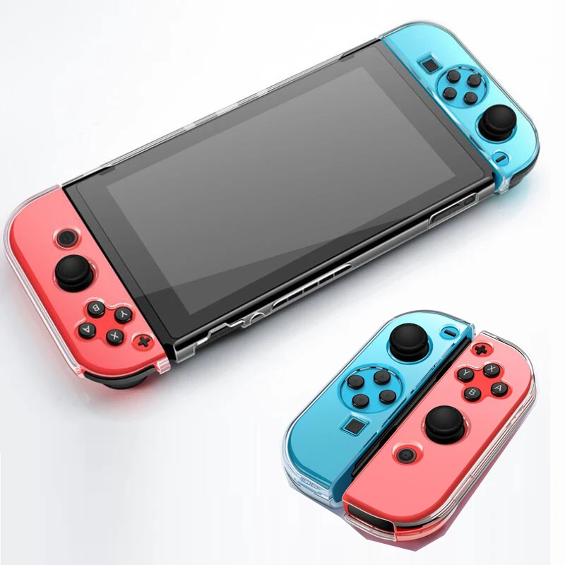 Прозрачный жесткий чехол из поликарбоната защитный для контроллера Nintendo Switch Joy Con