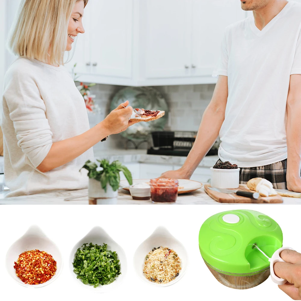 Ручной измельчитель Ручная Веревка Кухонный комбайн овощерезка Салатница