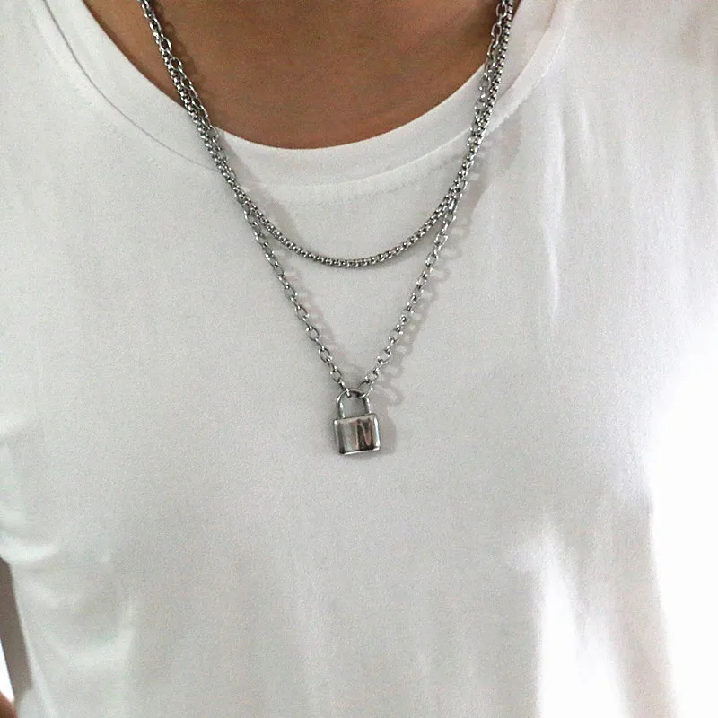 HebeDeer хип хоп ожерелье с многослойной цепью женские ожерелья бижутерия для