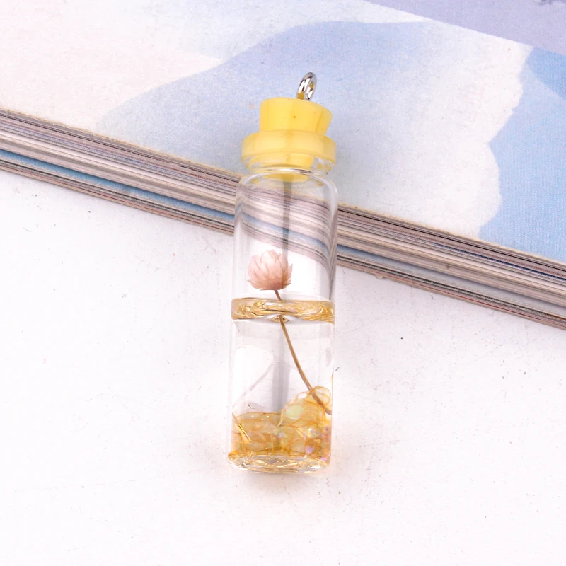 5 шт. милое высушенное растение бутылка с цветами украшения из смолы DIY ювелирных