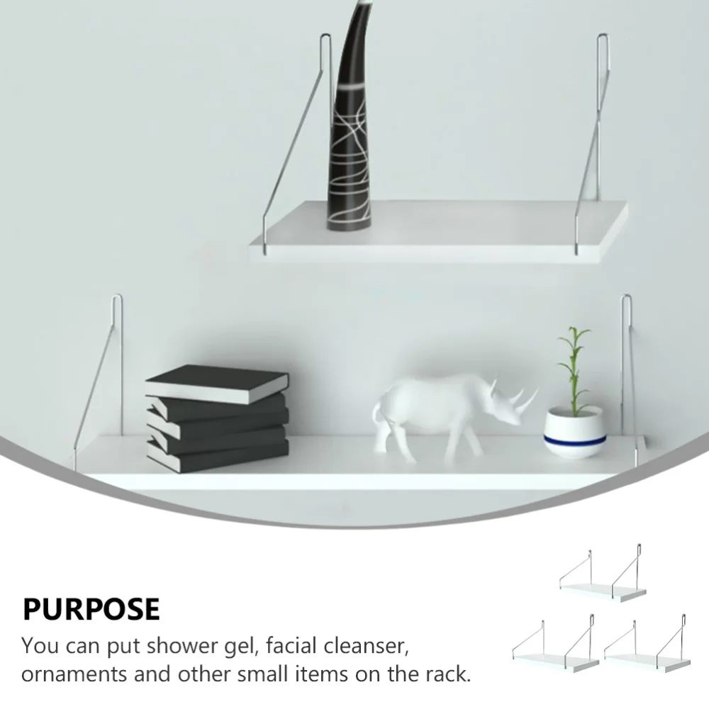 

3Pcs Home Floating Shelves Wall-Mounted Storage Rack Punch-free Wall Racks