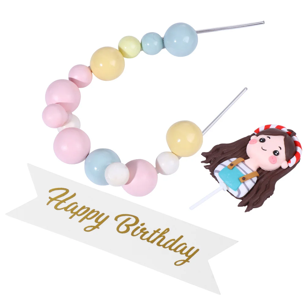 1 Set Durable Creative Lovely Decorative Practical Cake Picks Birthday Toppers | Дом и сад