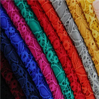 Кружевное платье с цветочным узором Ткань для свадебного платья Изготовленная