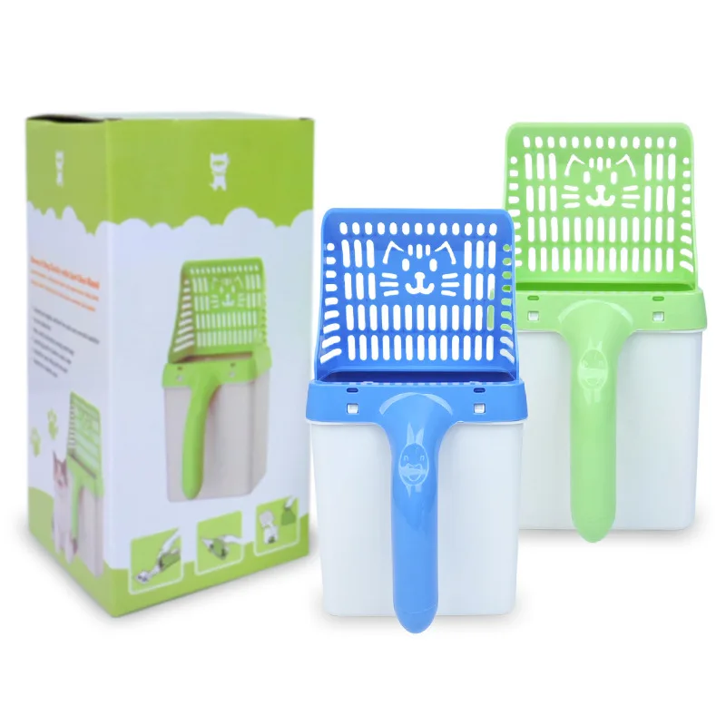 

2 In 1 Cat Litter Shovel Pet Manure Processor with Bucket Integrated Convenient Cat Litter Shovel Pet Cat Supplies Cat Litter