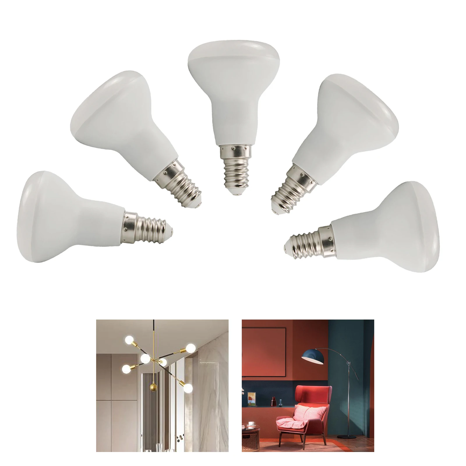 

5 Pieces R50 LED Reflector Light Blub Replacement E14 Base