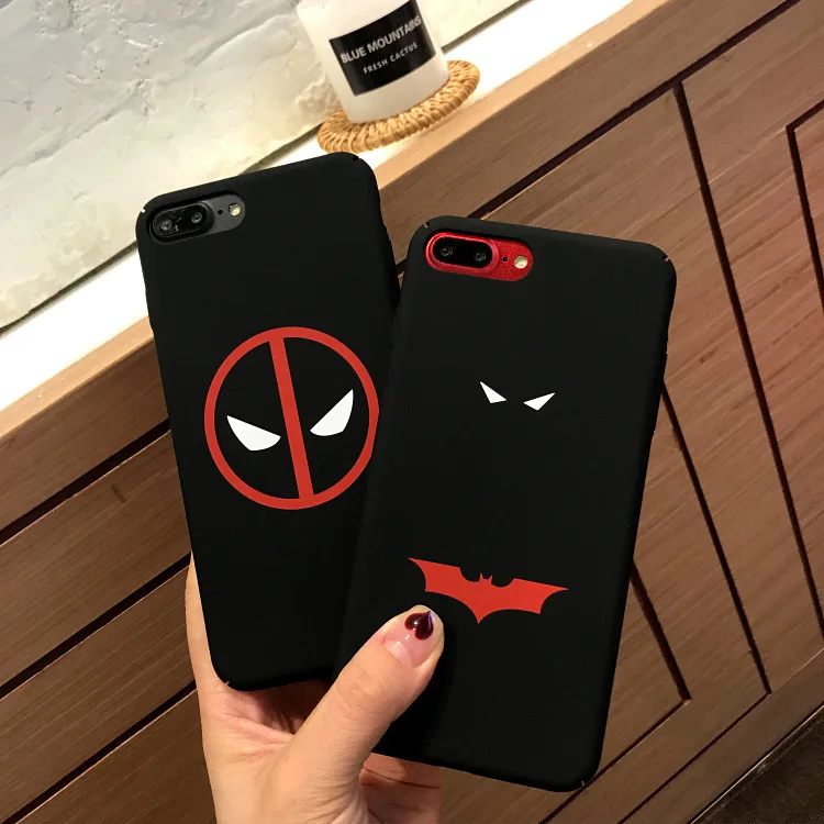 Бэтмен Железный человек Marvel Дэдпул Супермен Жесткий Чехол для iphone 7 8 X 6s 6 S Plus