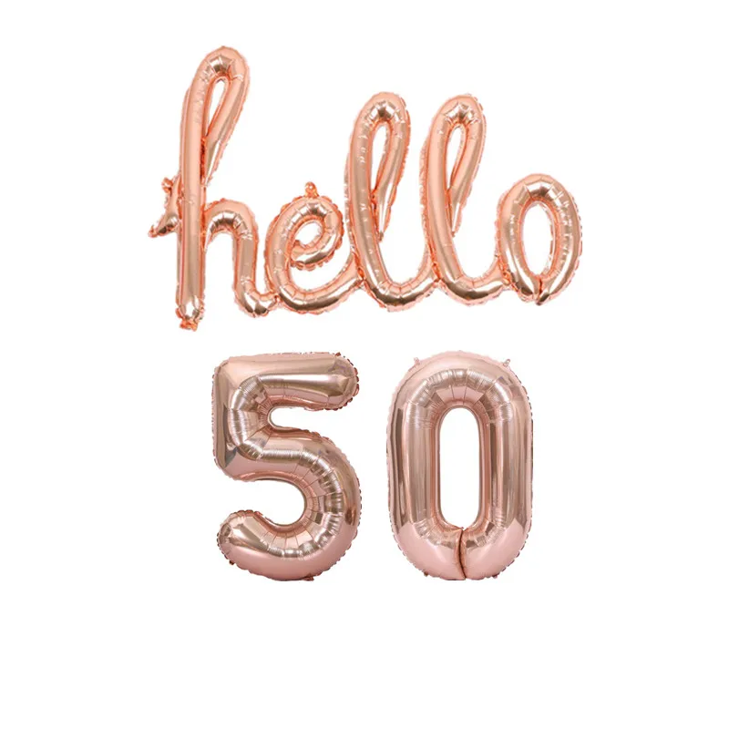 1 комплект розовое золото Hello18 шары 18 дней рождения шар для девушки декорации с