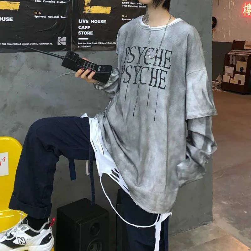 Свитшот NiceMix в стиле пэчворк с цветным принтом и дырками женская одежда