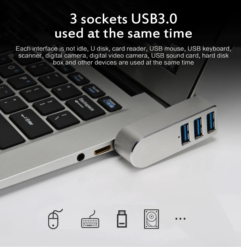 Универсальный вращающийся usb хаб 4 порта USB 3 0 с кабелем высокоскоростной мини