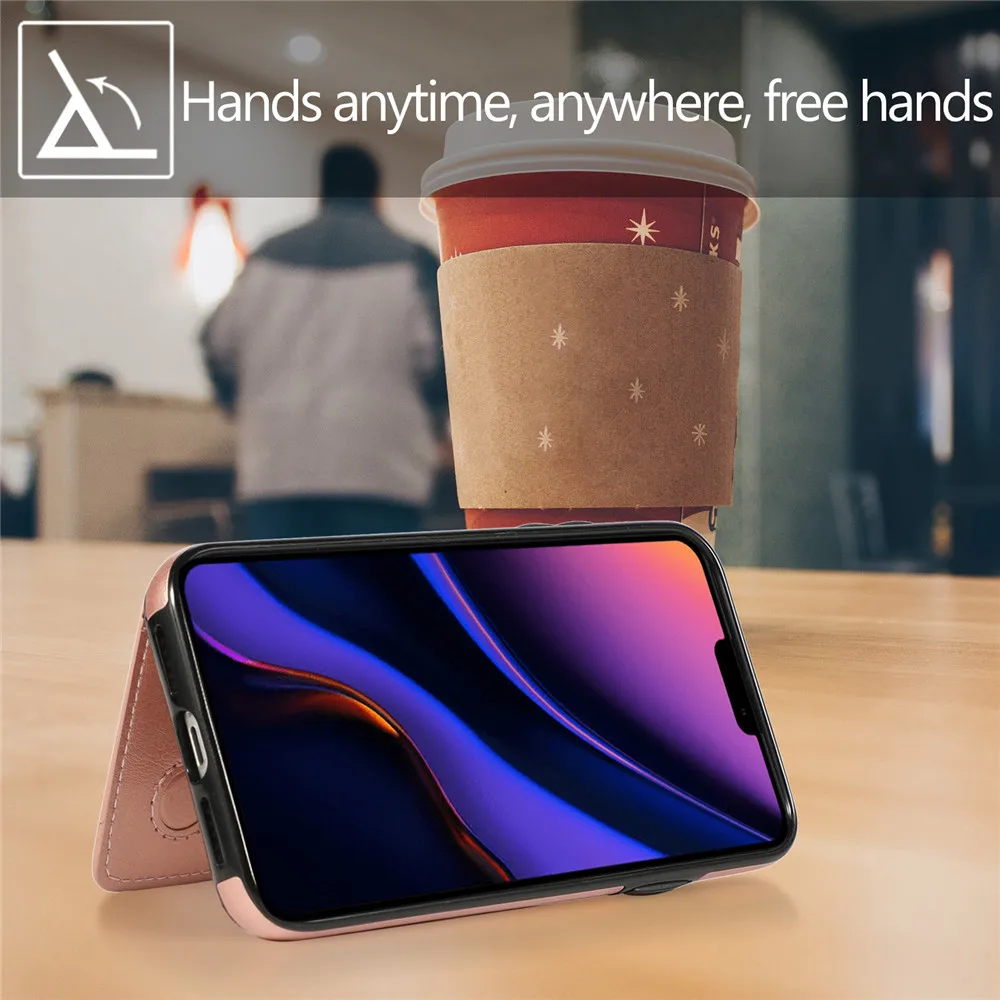 Роскошный чехол-кошелек Fundas мягкий силиконовый чехол для iPhone 11 Pro Max Кожаные чехлы