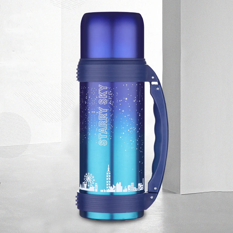 

Coffee Thermos Grandes Vacuum with Handle Portabl Sport Travel Water Bottle Starry Sky Stainless Tea Garrafa Termica Cup Thermal