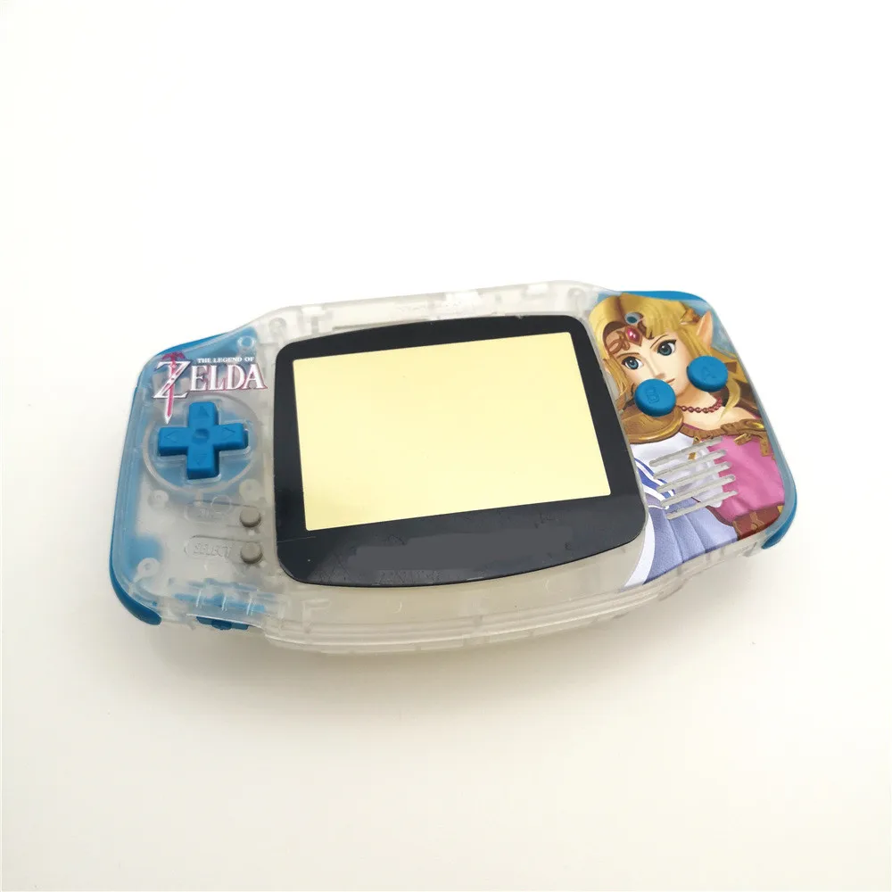Clear white The Legend фигурка принцессы DIY Полный Корпус в сборе чехол с резиновыми кнопками для Gameboy Advance Игровая приставка GBA - Цвет: Clear white