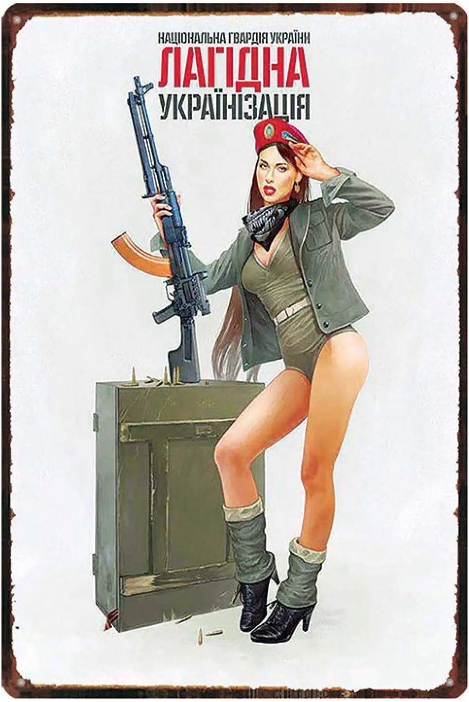 

YAYITAI Metal Signs Vintage Russian Cartoon Plaque Iron Painting Pin Up Sexy Girl Tin Sign Pub Cafe Shop Home Wall Decor