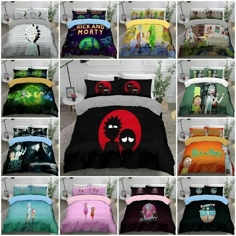Рик Морти домашний текстиль наволочка 3D пододеяльник одеяло постельное белье
