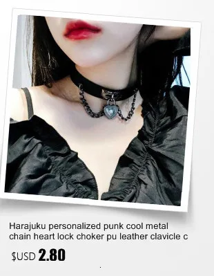 Япония и Южная Корея Harajuku наплыв Ретро темное ожерелье Пара уличная личность хип-хоп бусины в стиле панк ожерелье для мужчин и женщин