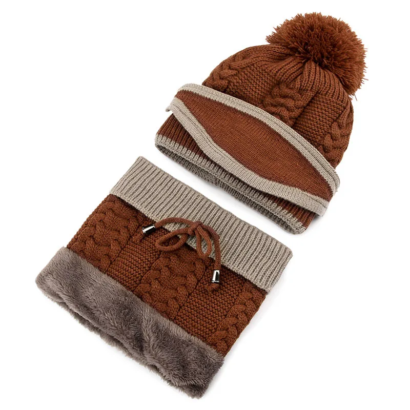 Yo-Young, 3 шт., зимние шапки для женщин, вязаные, Skullies Beanies, шапка, женский теплый шарф, шапка, маска, Повседневная Балаклава, маска, шапка - Цвет: 5