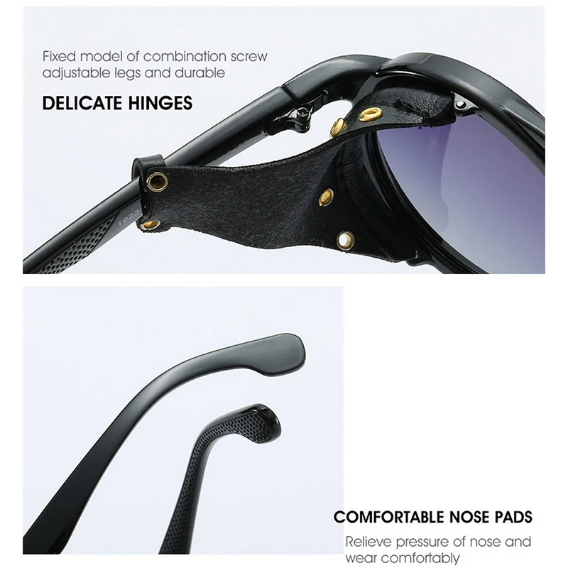 RUGIADA Новый Ретро винтажный круглый поляризованный панк стимпанк Солнцезащитные